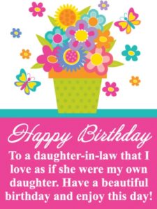 10 Beautiful Cards for a Daughter's in Law Birthday
