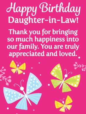 Free online birthday cards for daughter in law