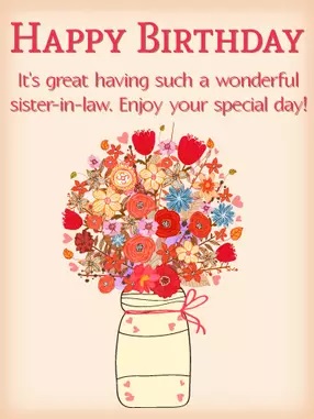 10 Beautiful Cards for a Sister's in Law Birthday