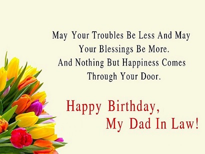 Father in law birthday card message