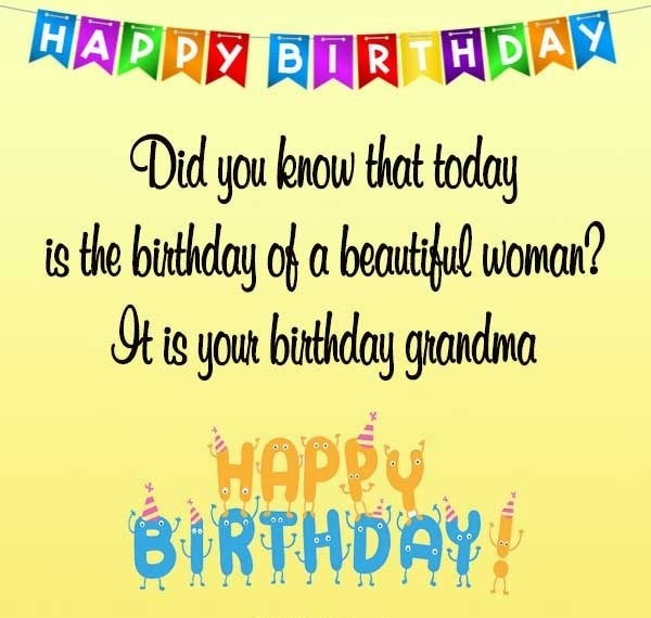 Greeting for grandmother’s birthday