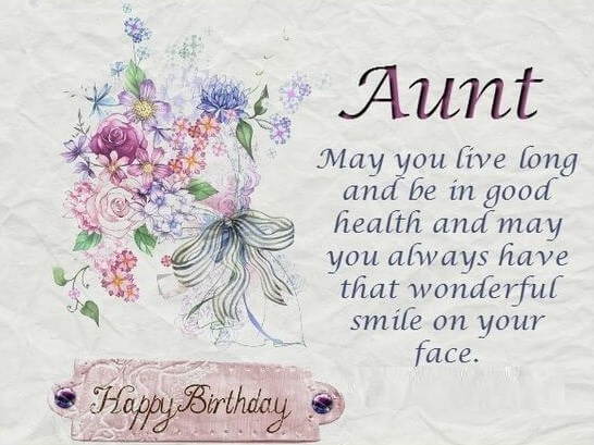Happy birthday, aunt